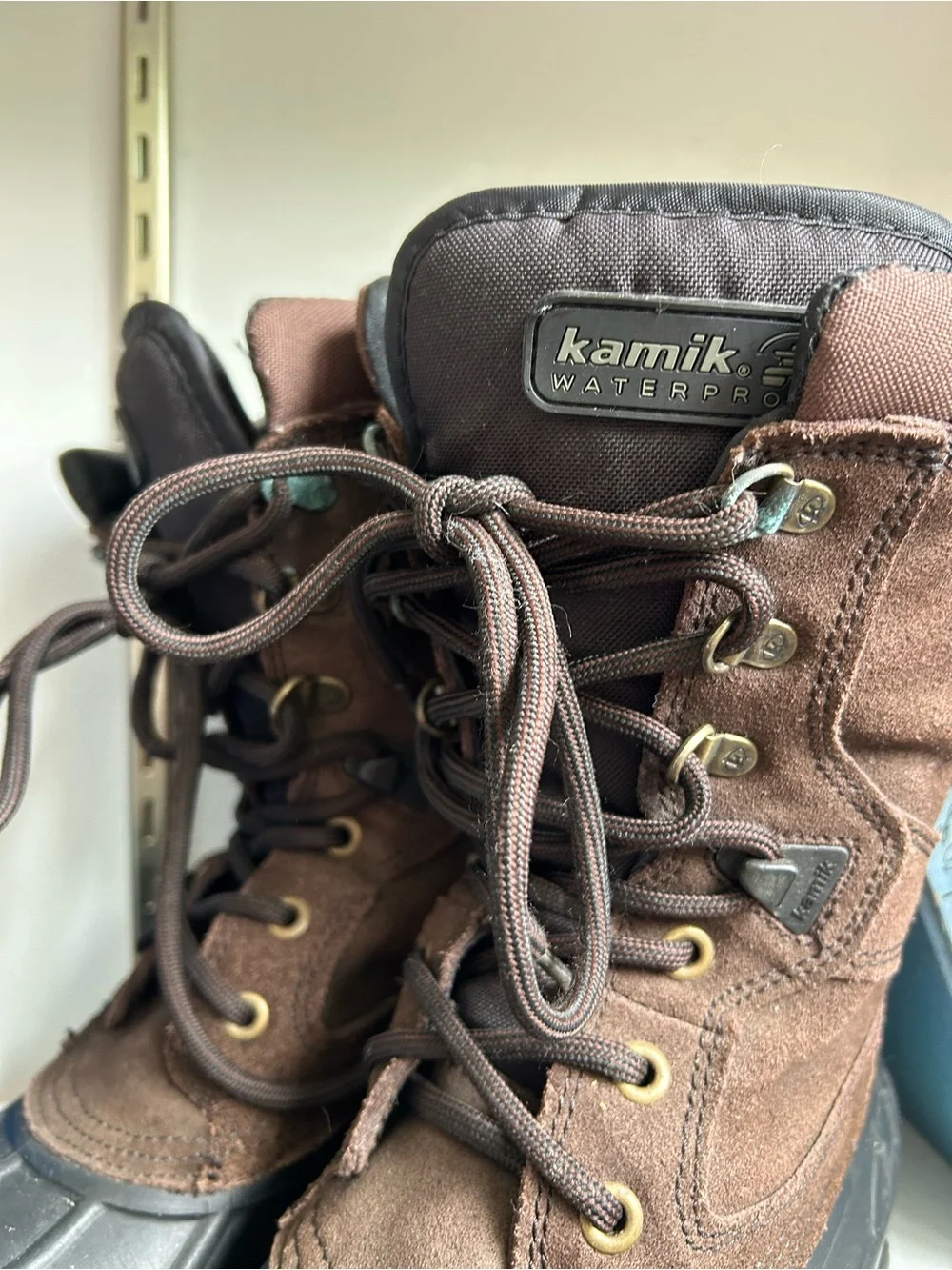 Kamik Brown & Black Waterproof Men's Snow Boots - Lace-Up Insulated